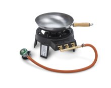 HOT WOK Original 7 kW gasbrännare inkl. wokpanna 30 cm