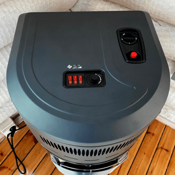 Gasolkamin Fan-tastic med fläkt