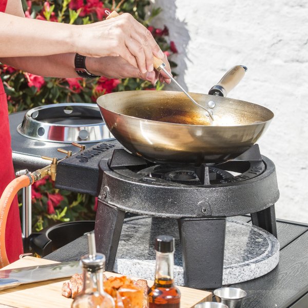 HOT WOK Original 7 kW gasbrännare inkl. wokpanna 30 cm