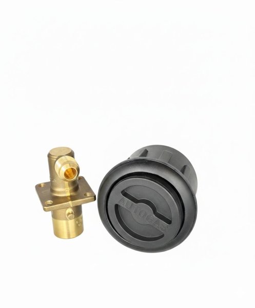 ALUGAS Tankmunstycke för montering utvändigt VINKLAD